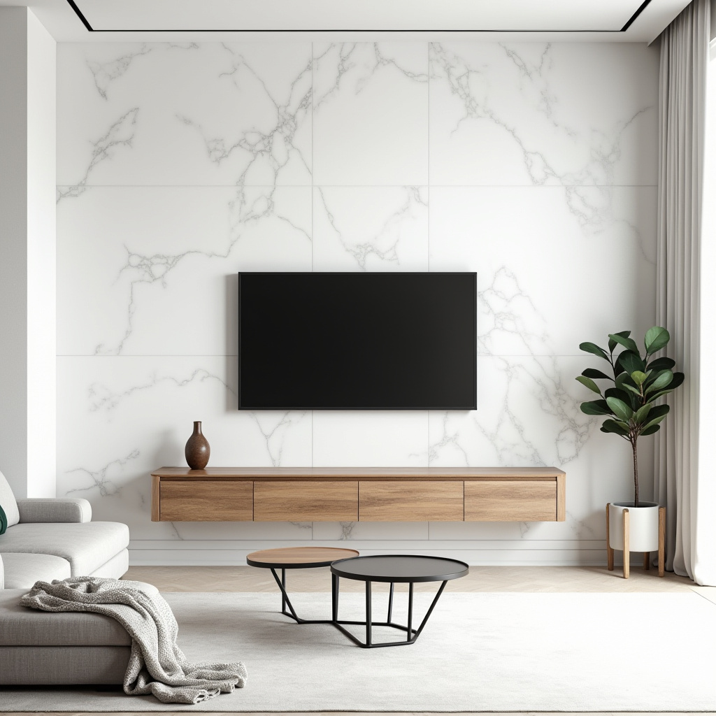 Marble Wall Living Room 14