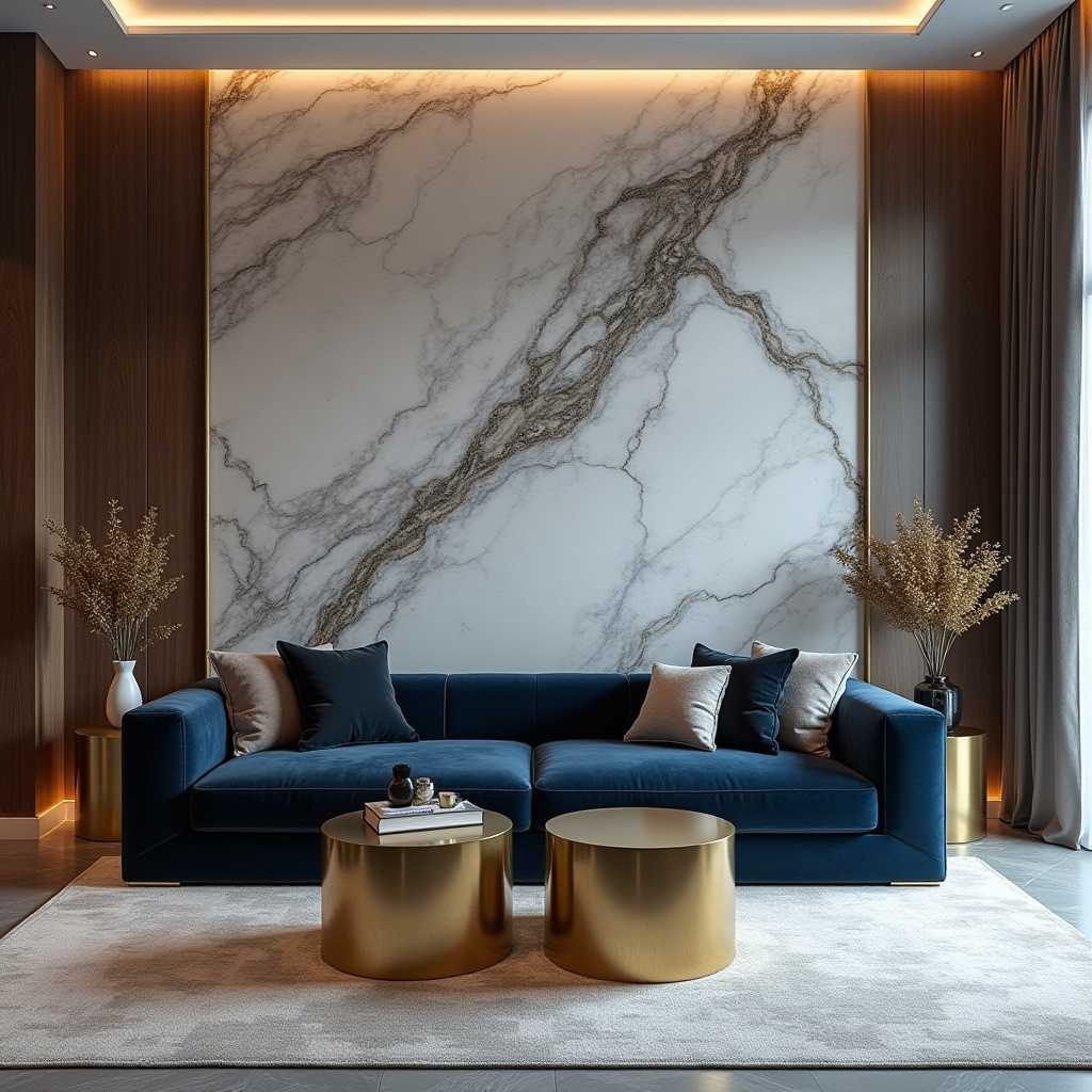 Marble Wall Living Room 15