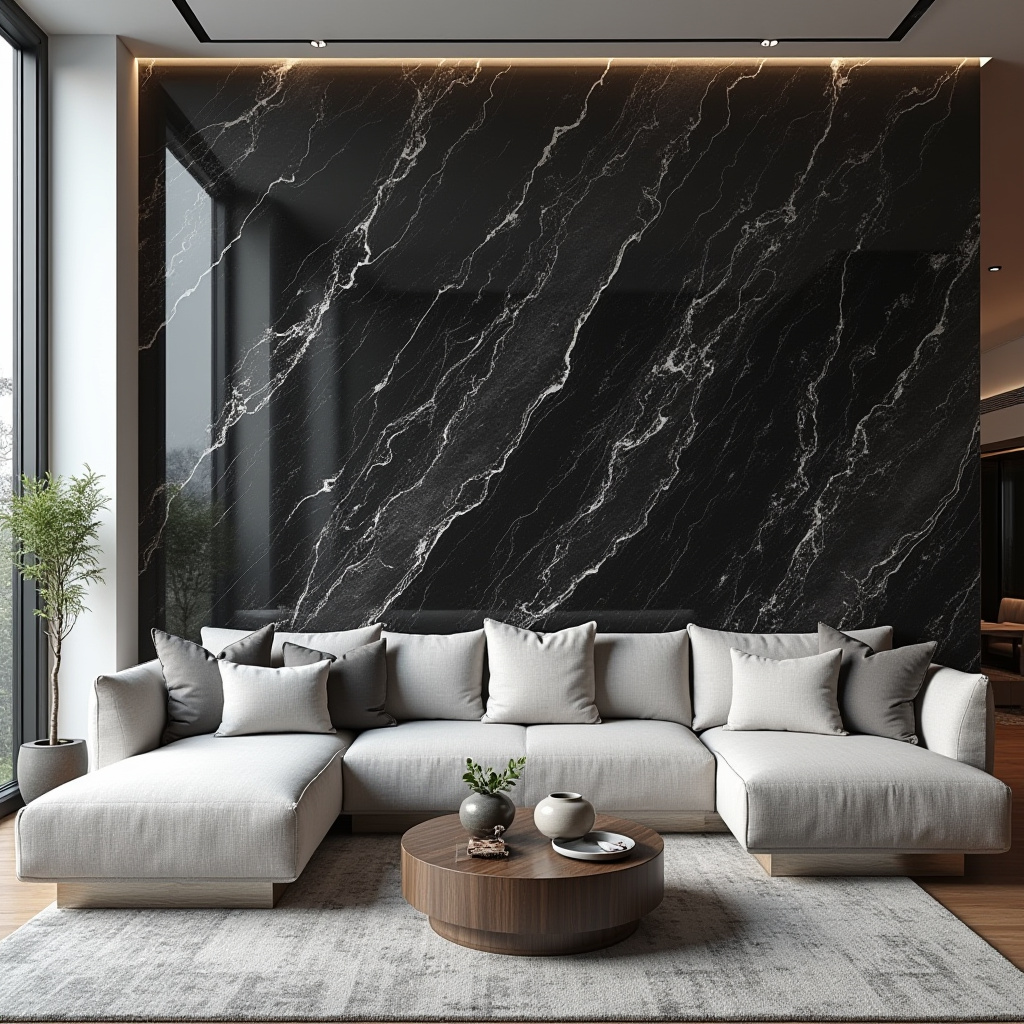 Marble Wall Living Room 22