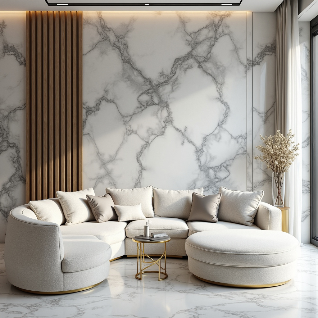 Marble Wall Living Room 26