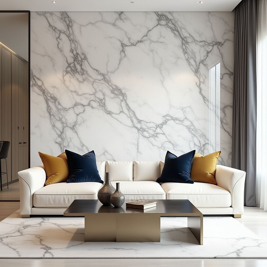 Marble Wall Living Room 8