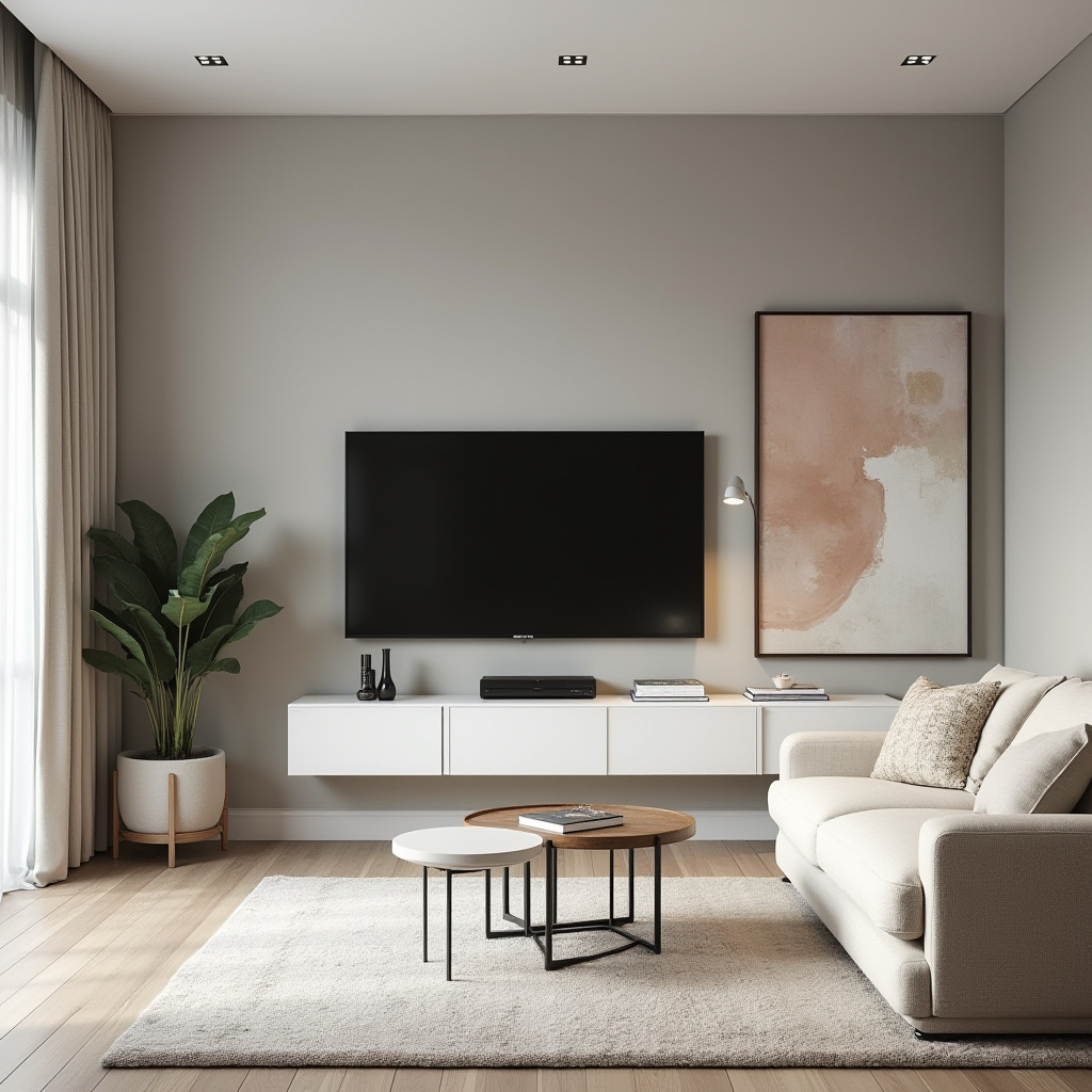 Minimalist Tv Wall Design Living Rooms 11