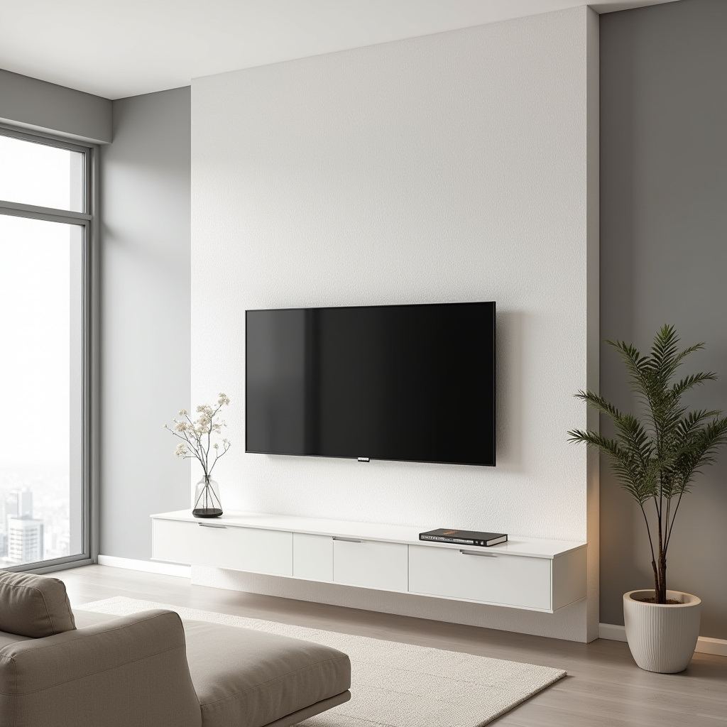 Minimalist Tv Wall Design Living Rooms 19