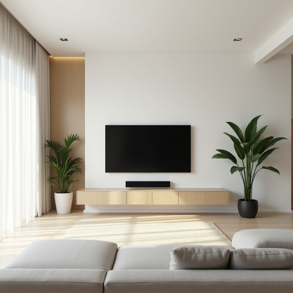 Minimalist Tv Wall Design Living Rooms 2