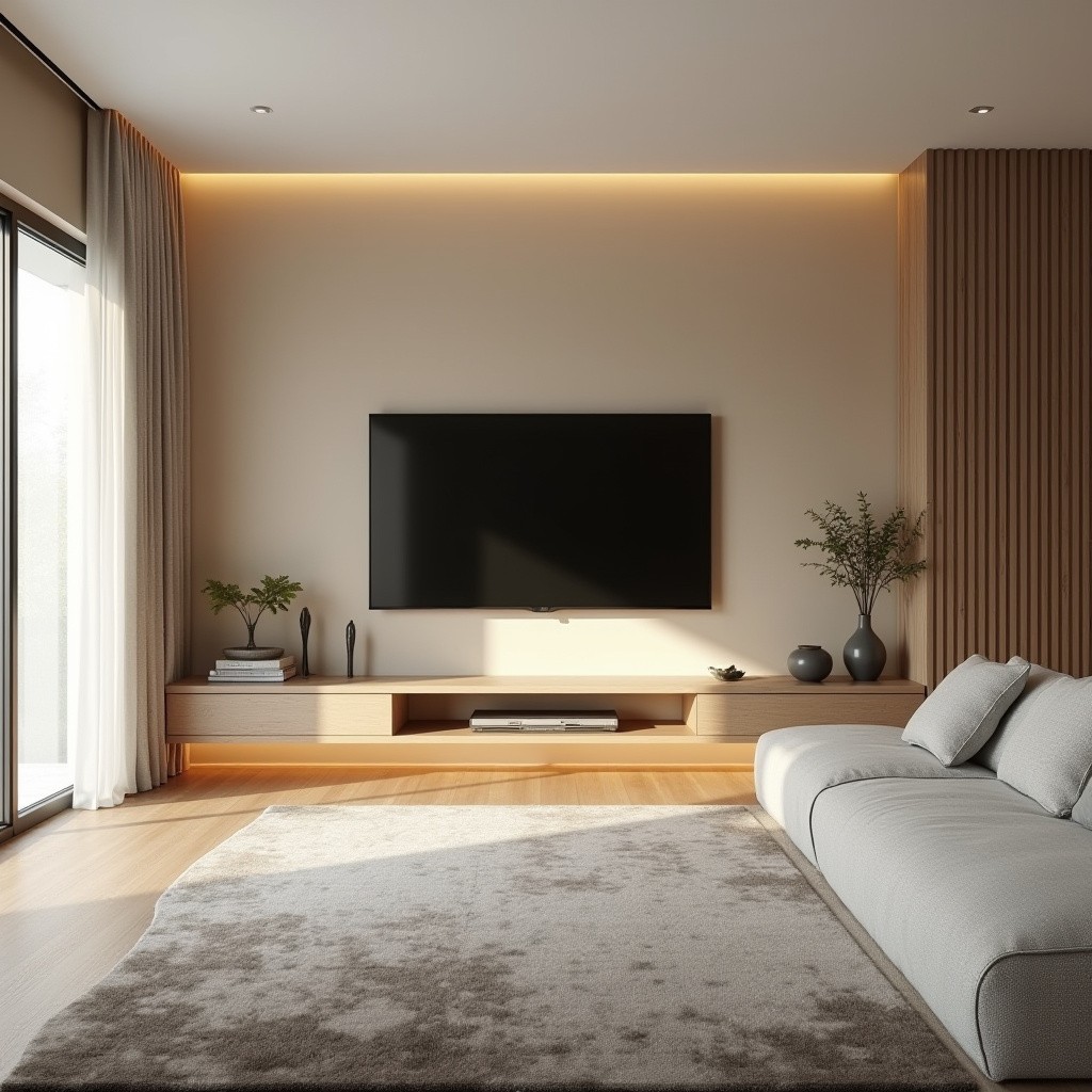 Minimalist Tv Wall Design Living Rooms 23