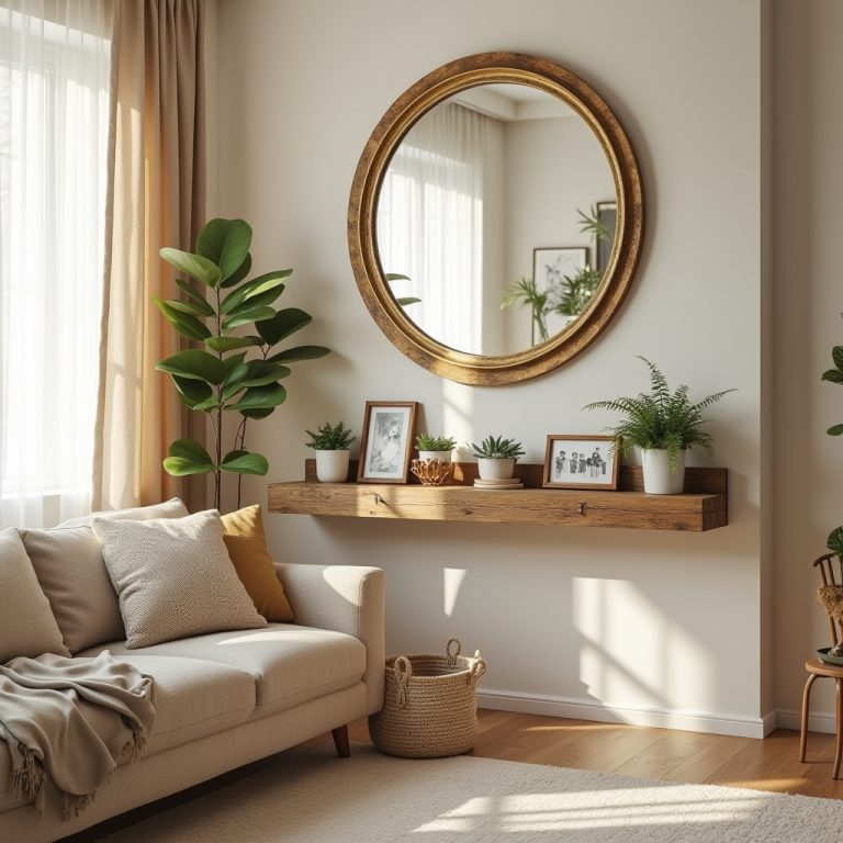 Mirror And Shelf Wall Decor 1