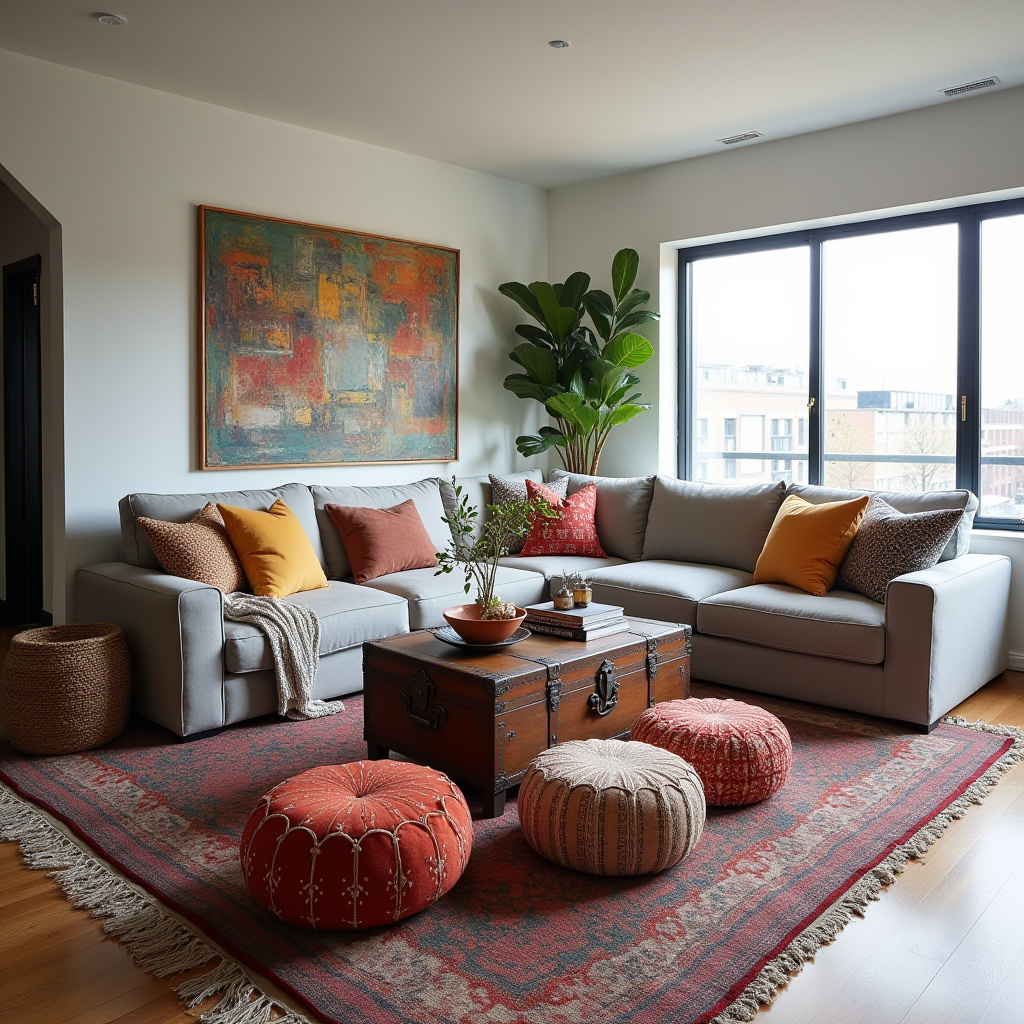 Modern Eclectic Living Room 10