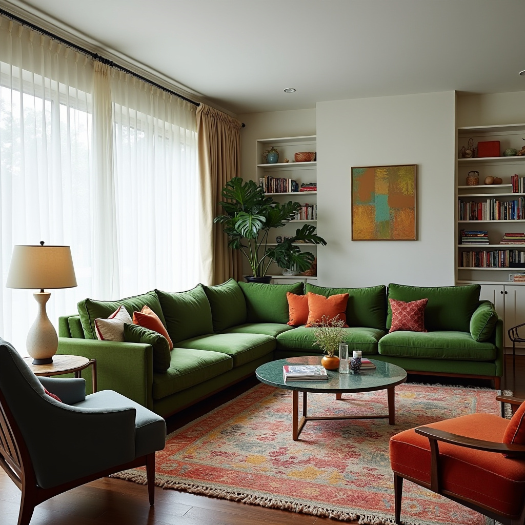 Modern Eclectic Living Room 15