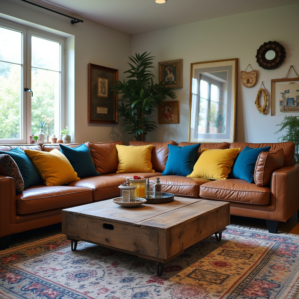 Modern Eclectic Living Room 16