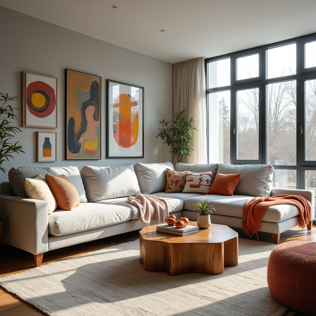 Modern Eclectic Living Room 17