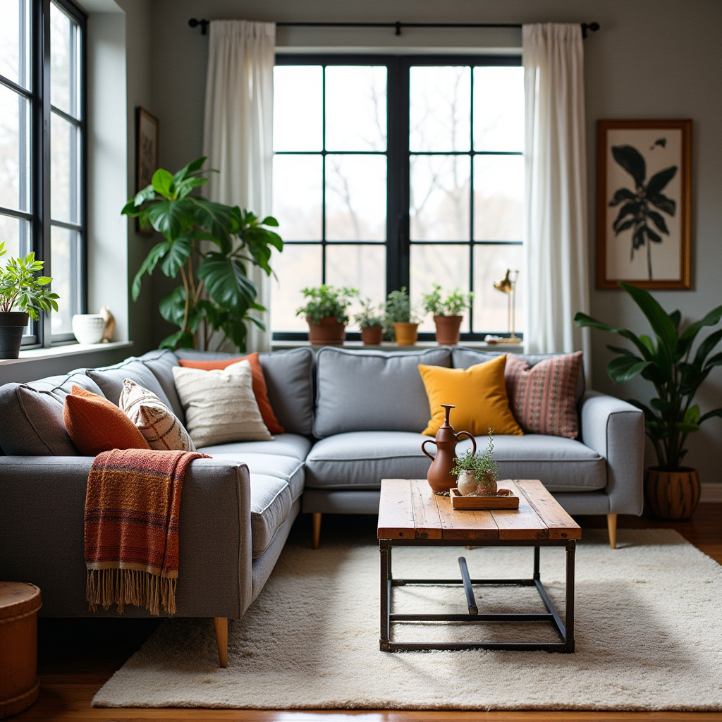 Modern Eclectic Living Room 19