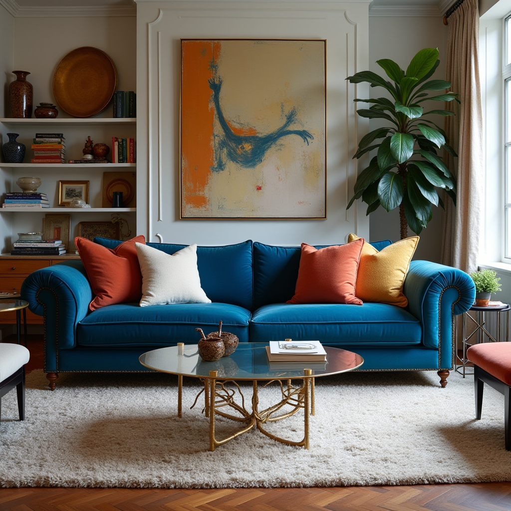 Modern Eclectic Living Room 20