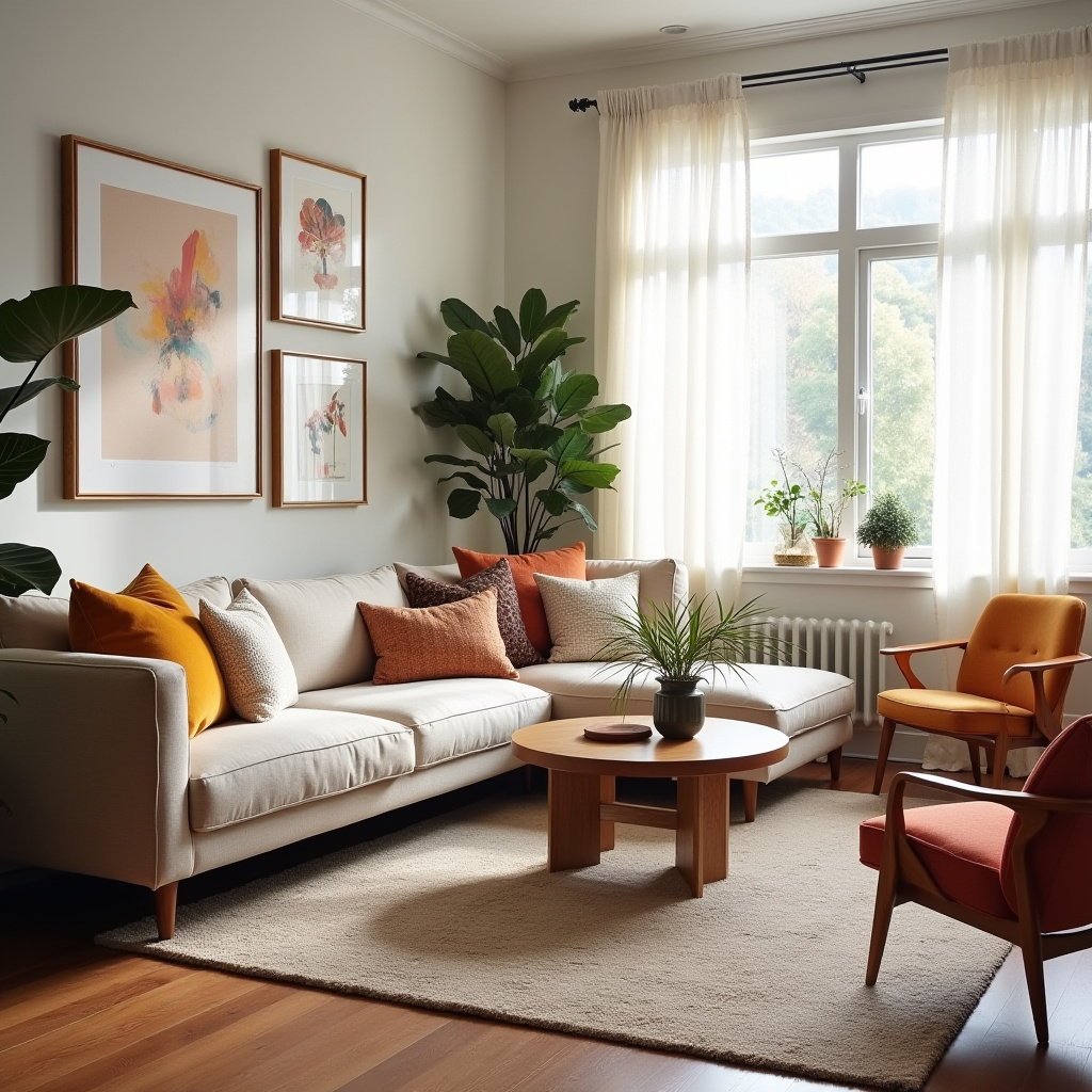 Modern Eclectic Living Room 21