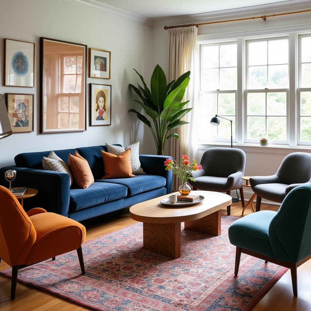 Modern Eclectic Living Room 22