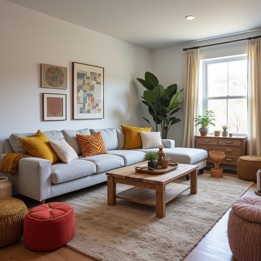 Modern Eclectic Living Room 23