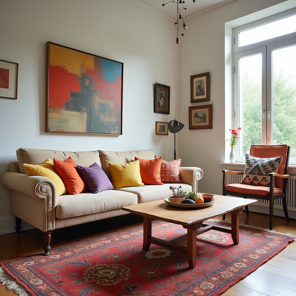 Modern Eclectic Living Room 24