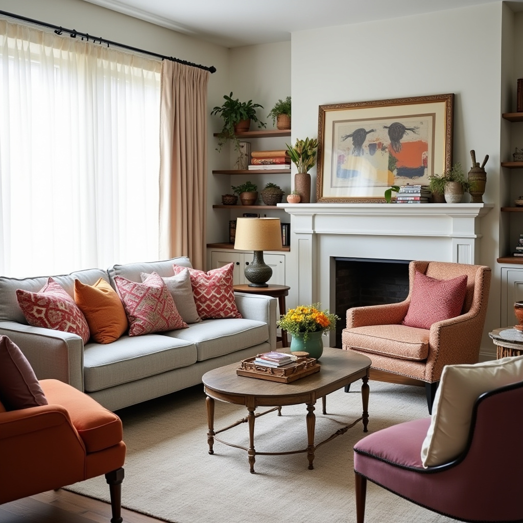 Modern Eclectic Living Room 29