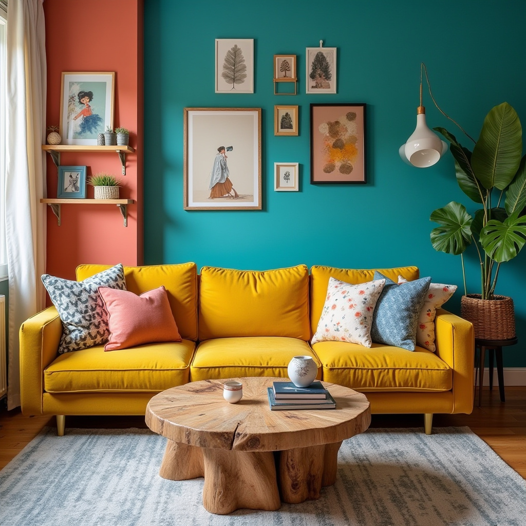 Modern Eclectic Living Room 7