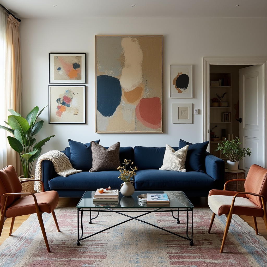 Modern Eclectic Living Room 8