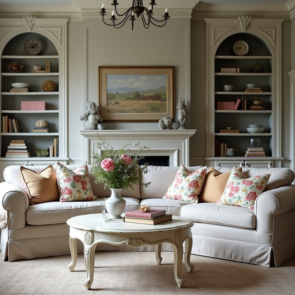 Modern French Country Living Room 11