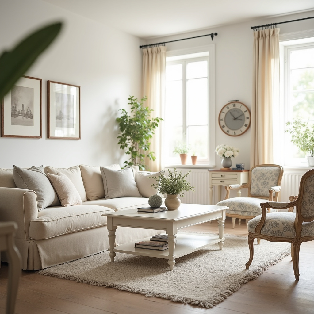 Modern French Country Living Room 21
