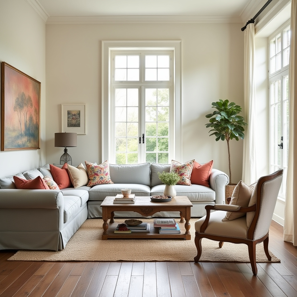 Modern French Country Living Room 28