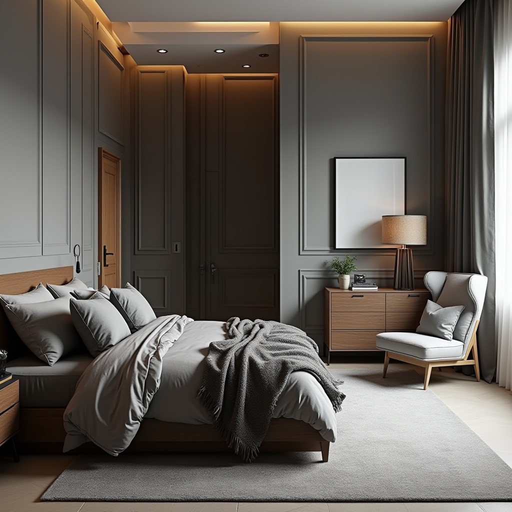 Modern Masculine Bedroom 19