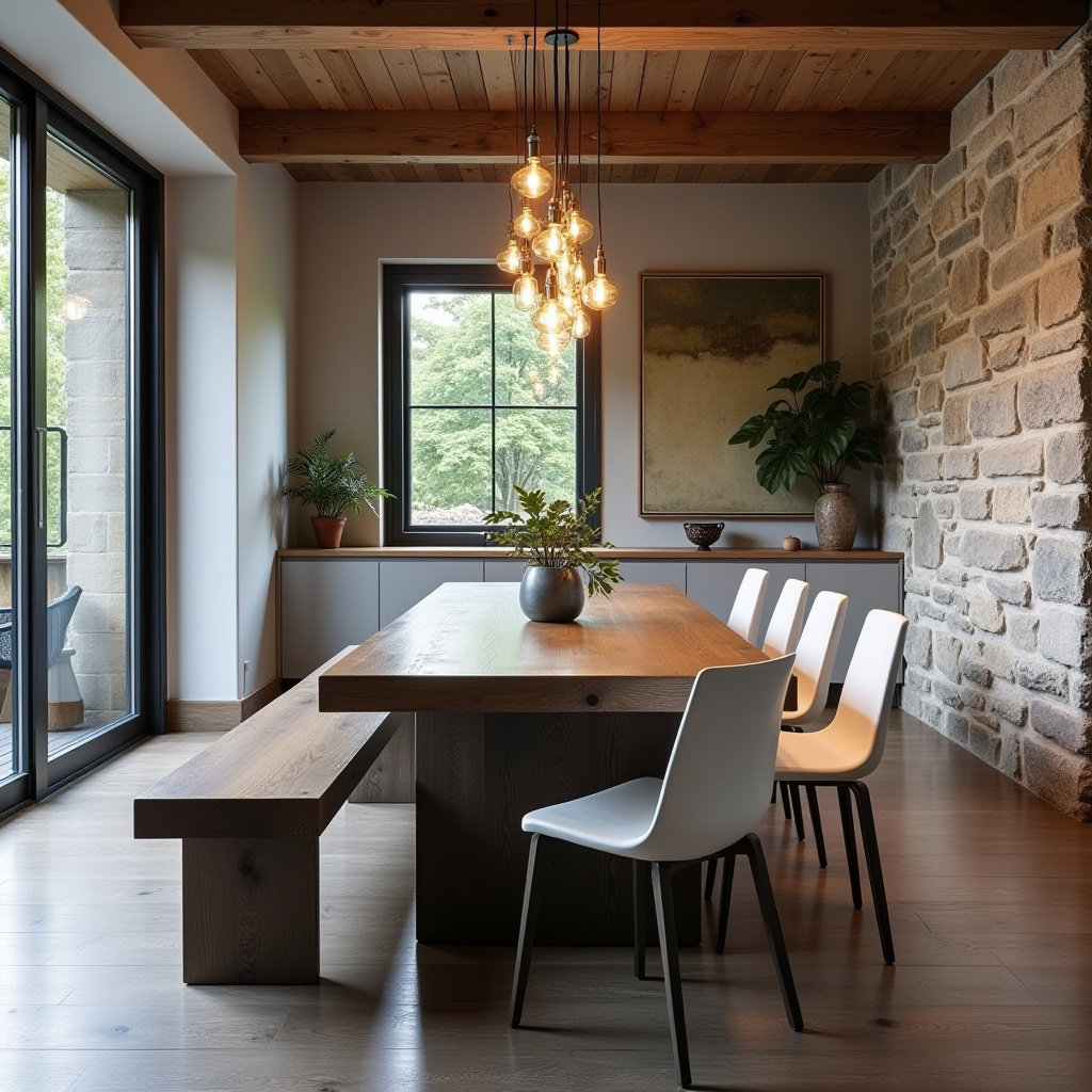 Modern Rustic Dining Room Ideas 7