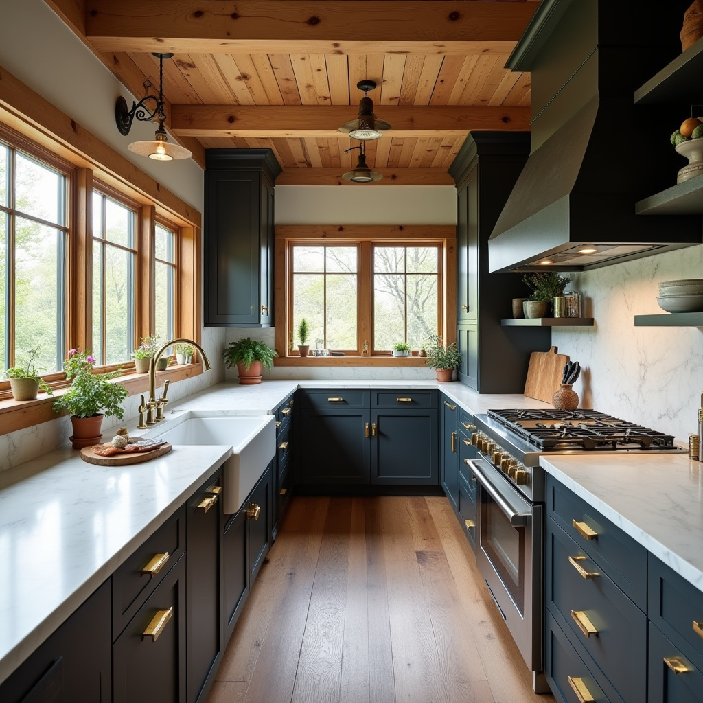 Modern Rustic Kitchen Cabinets 13