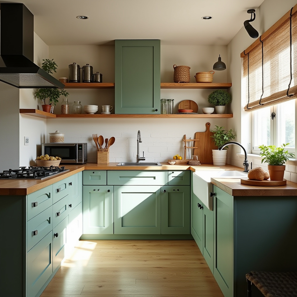 Modern Rustic Kitchen Cabinets 19