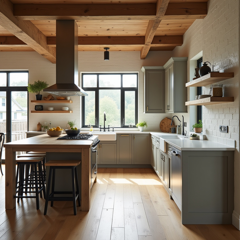 Modern Rustic Kitchen Cabinets 26