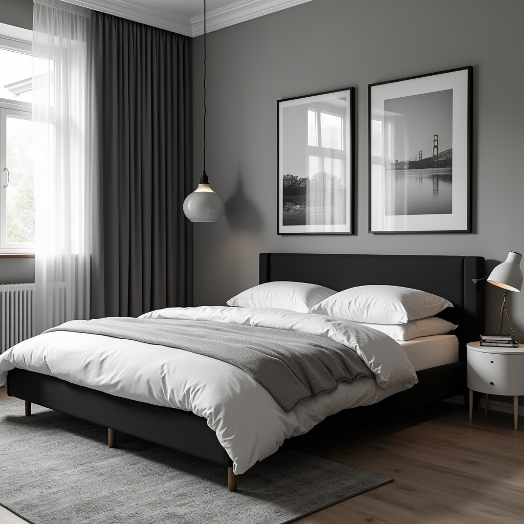 Monochrome Bedroom 10