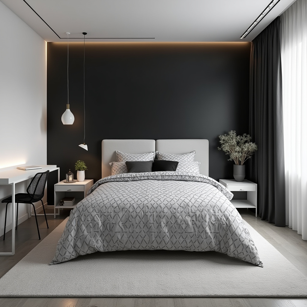 Monochrome Bedroom 11