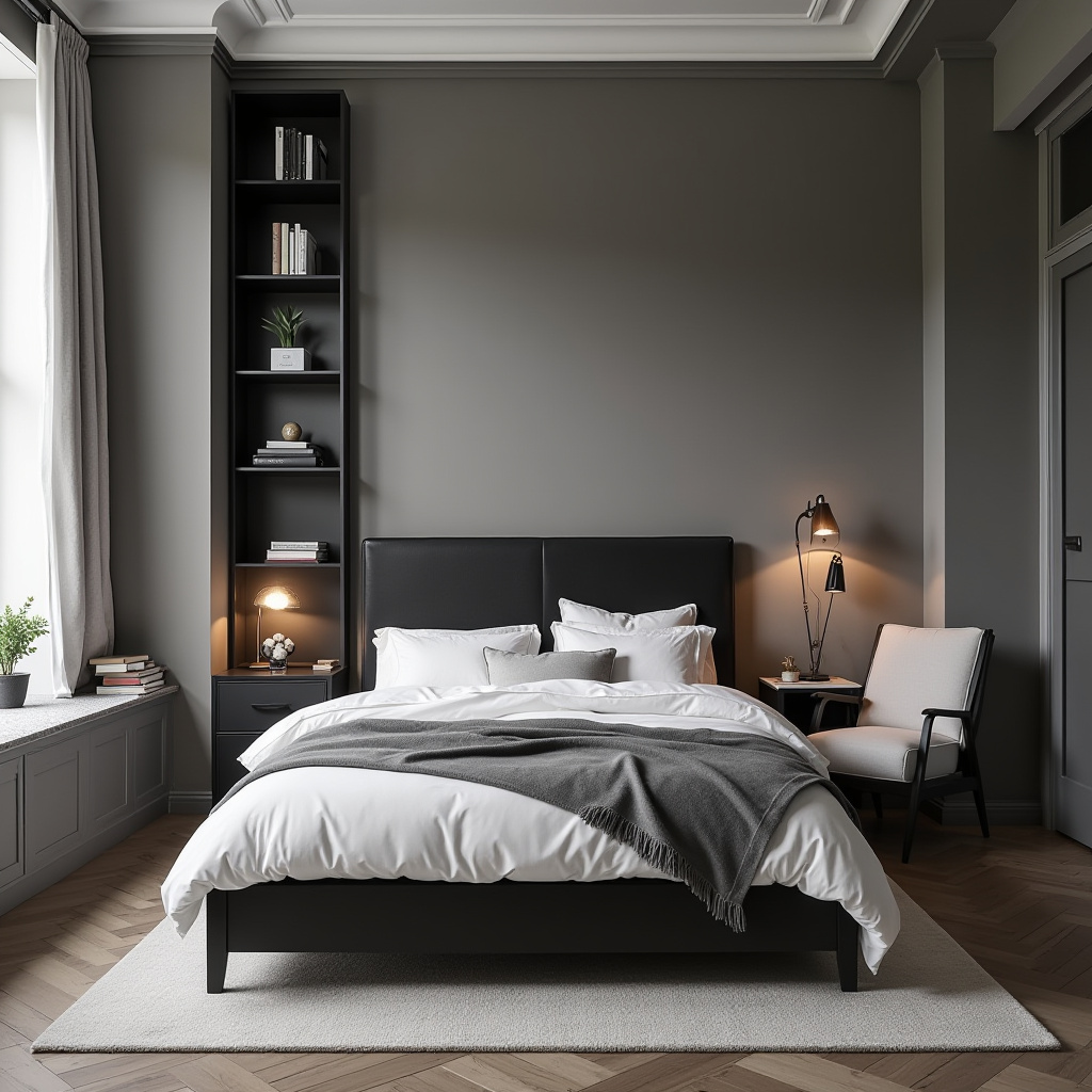 Monochrome Bedroom 13