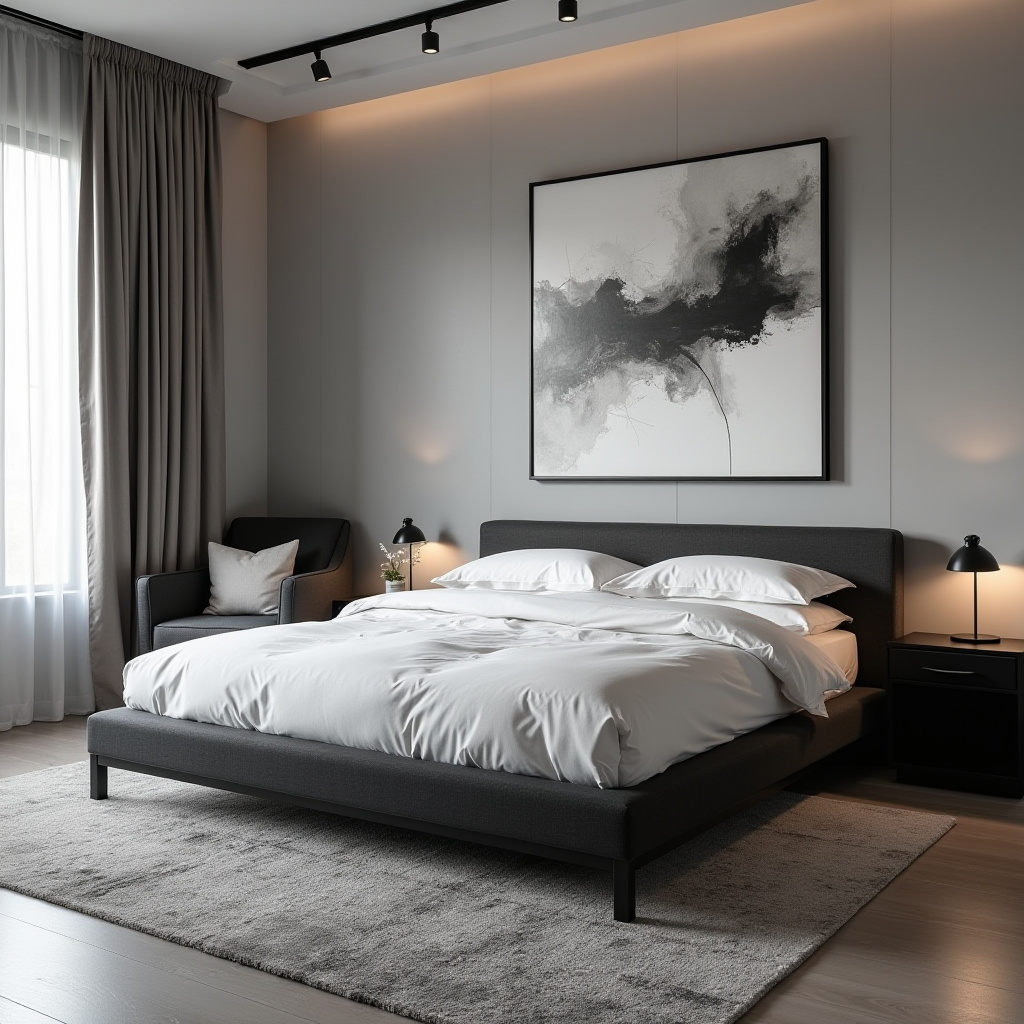 Monochrome Bedroom 16