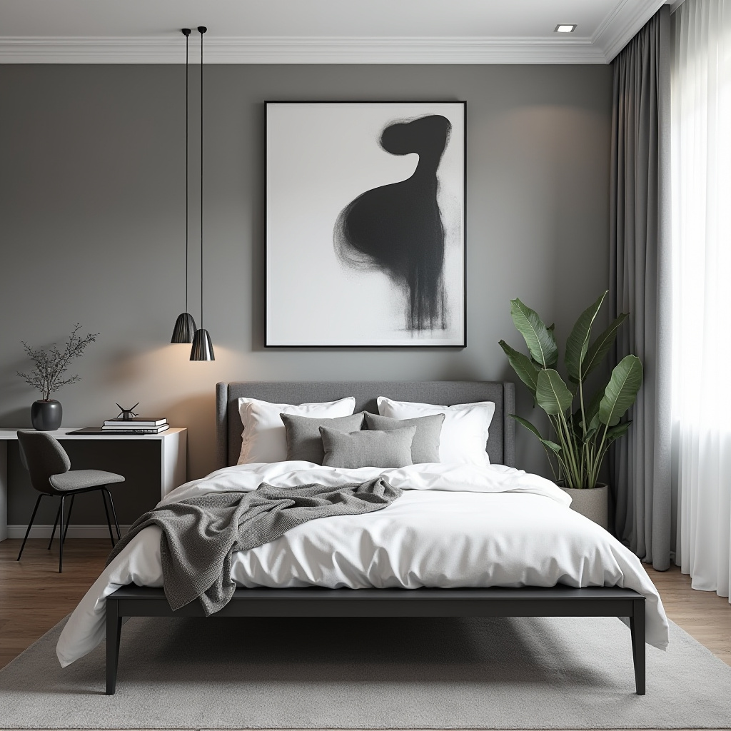 Monochrome Bedroom 26