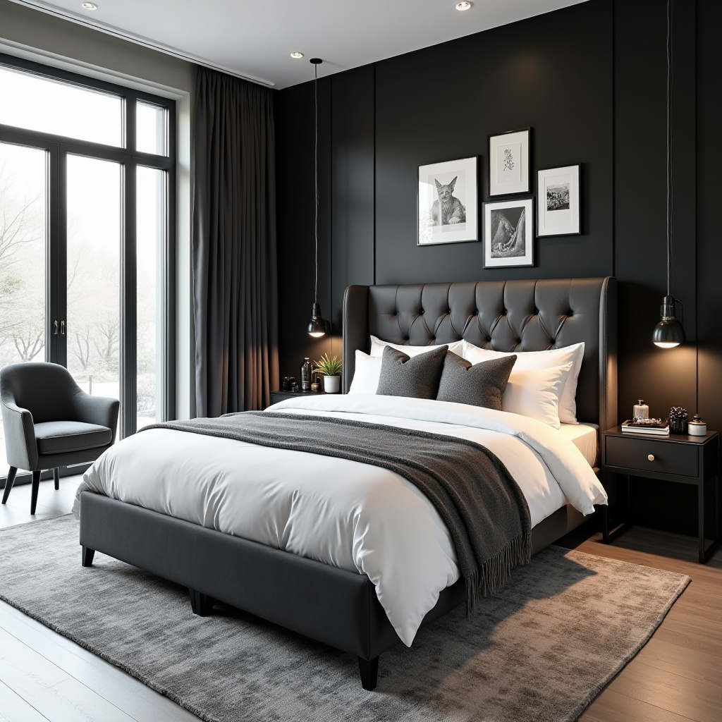 Monochrome Bedroom 6