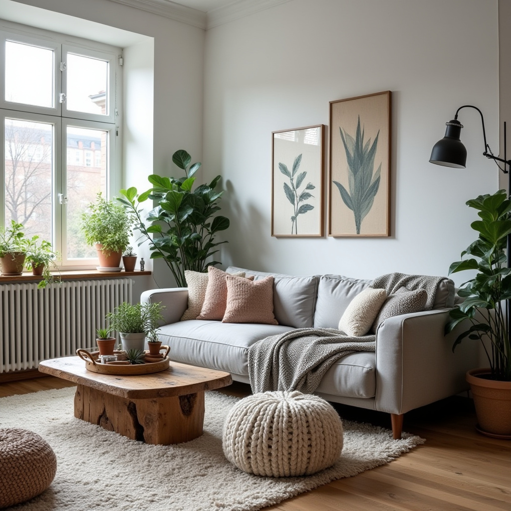 Moody Living Room White Walls 12