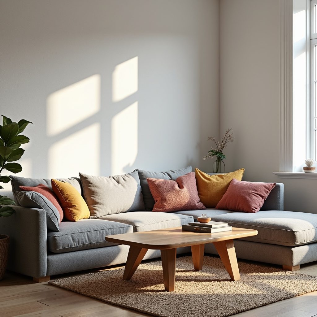 Moody Living Room White Walls 16