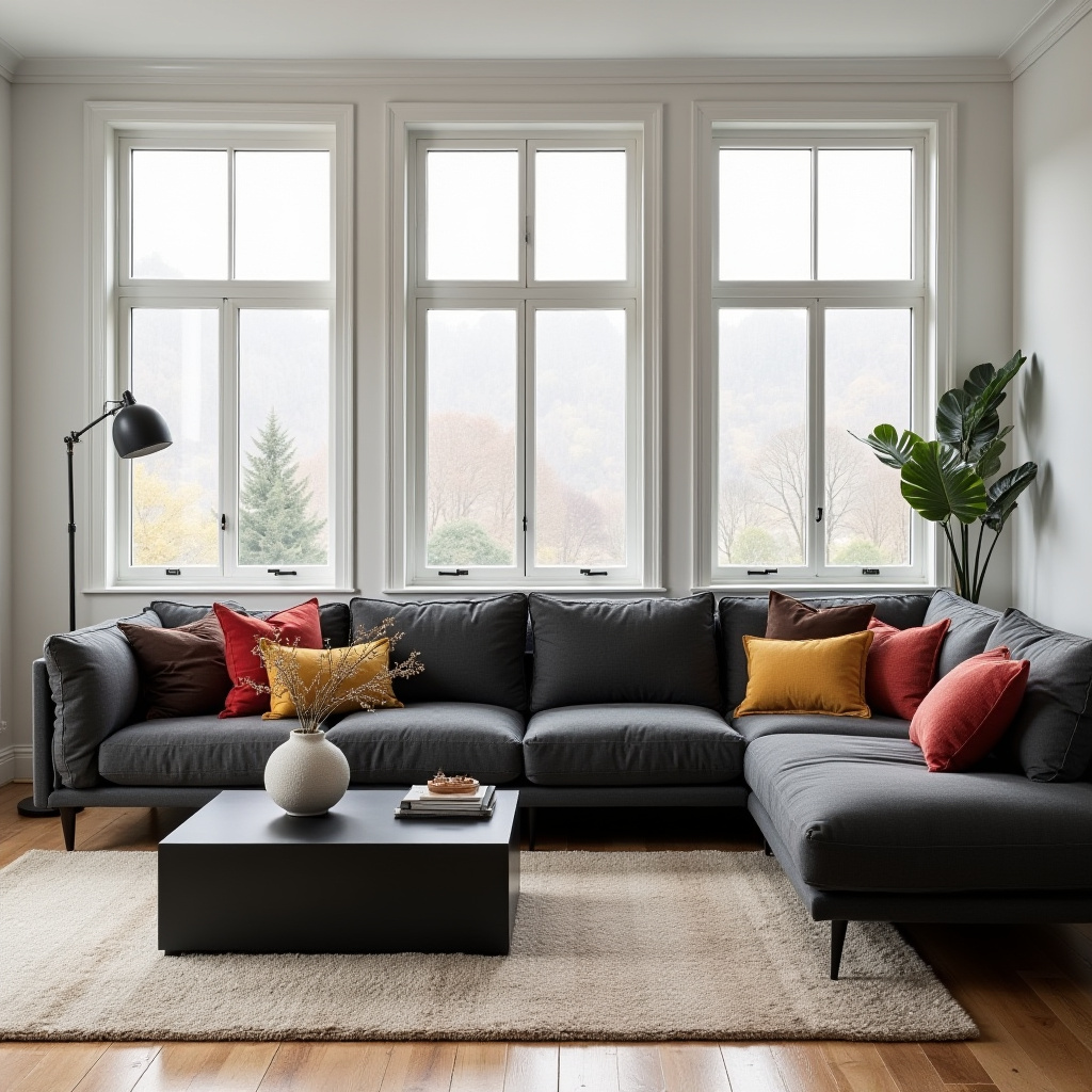 Moody Living Room White Walls 23