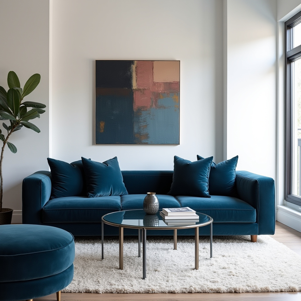 Moody Living Room White Walls 25