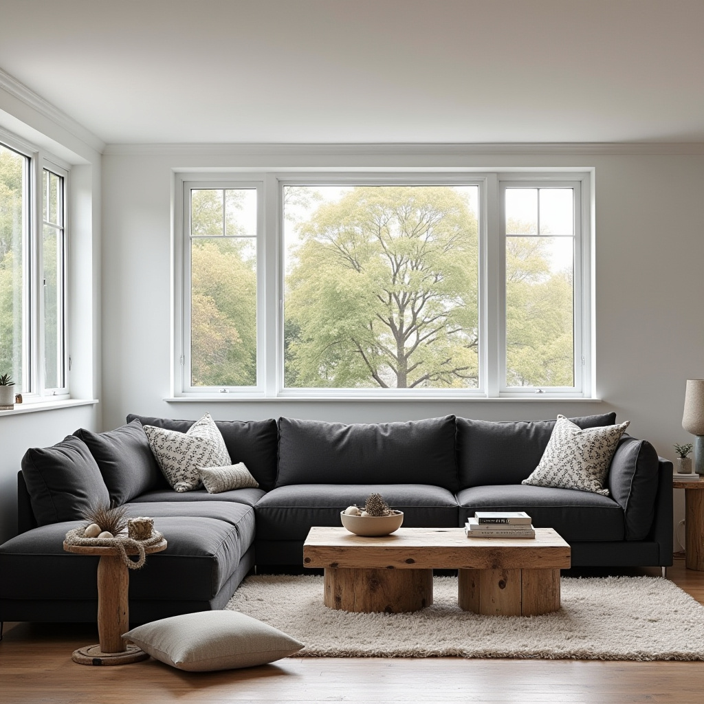 Moody Living Room White Walls 26