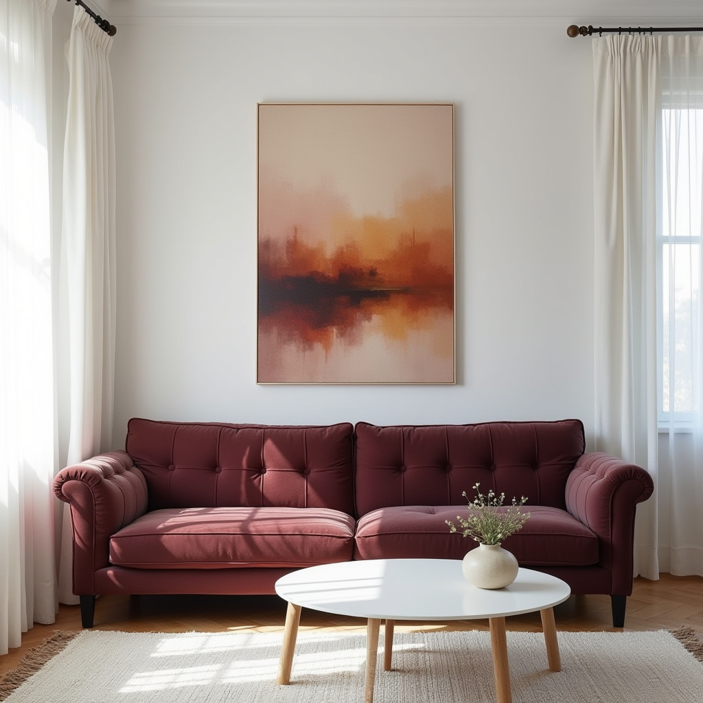 Moody Living Room White Walls 5