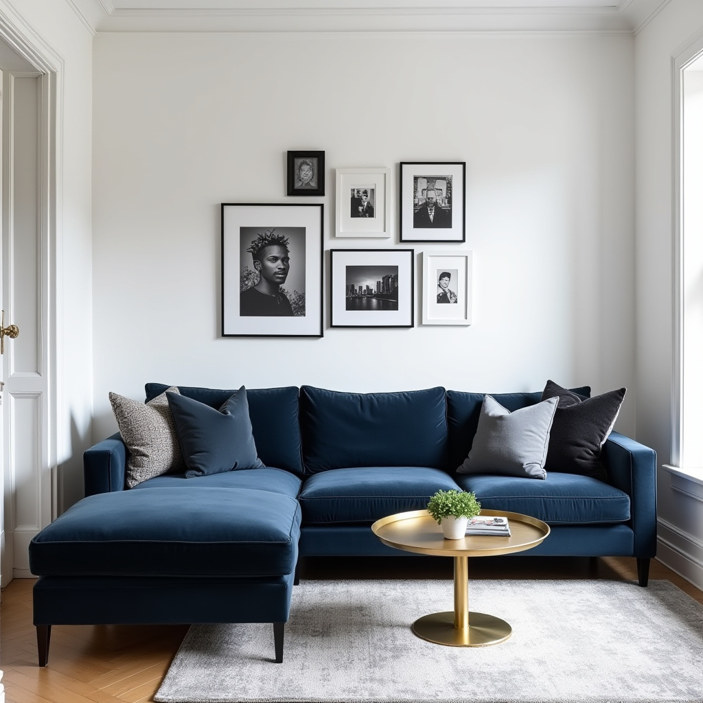 Moody Living Room White Walls 8