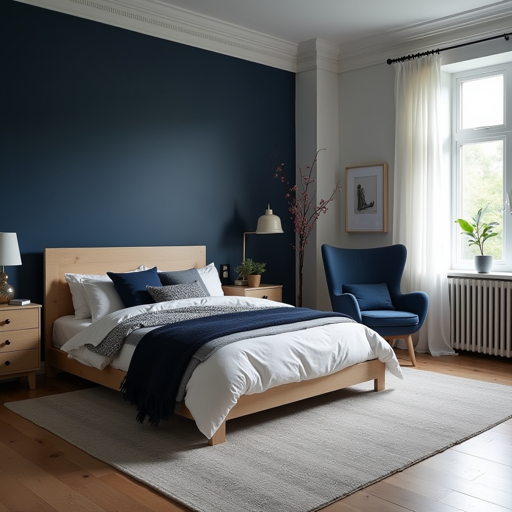 Navy Blue Bedroom Aesthetic 12