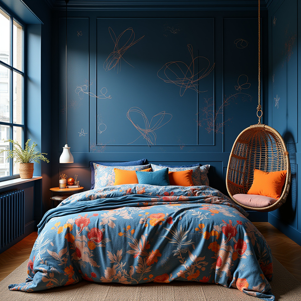 Navy Blue Bedroom Aesthetic 14