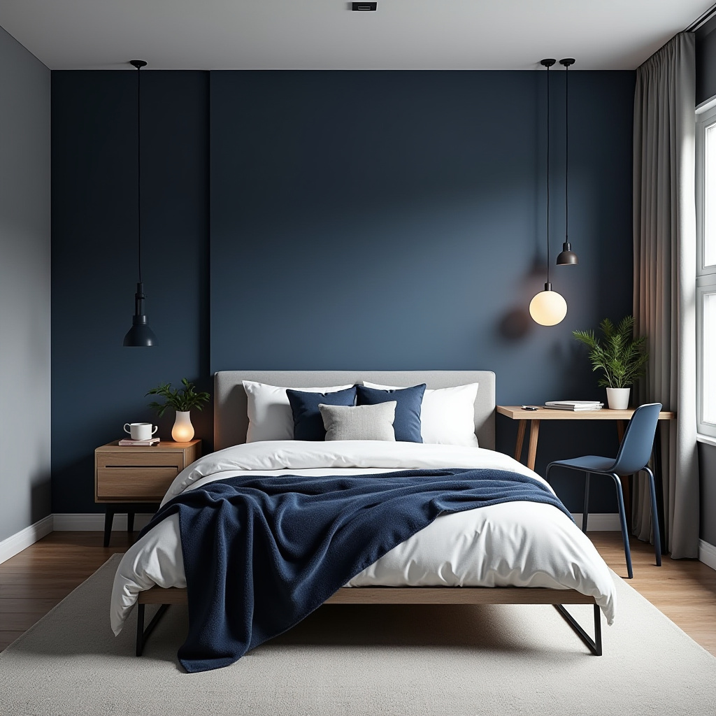 Navy Blue Bedroom Aesthetic 18