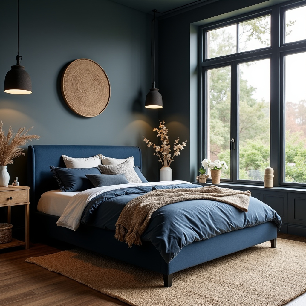 Navy Blue Bedroom Aesthetic 19
