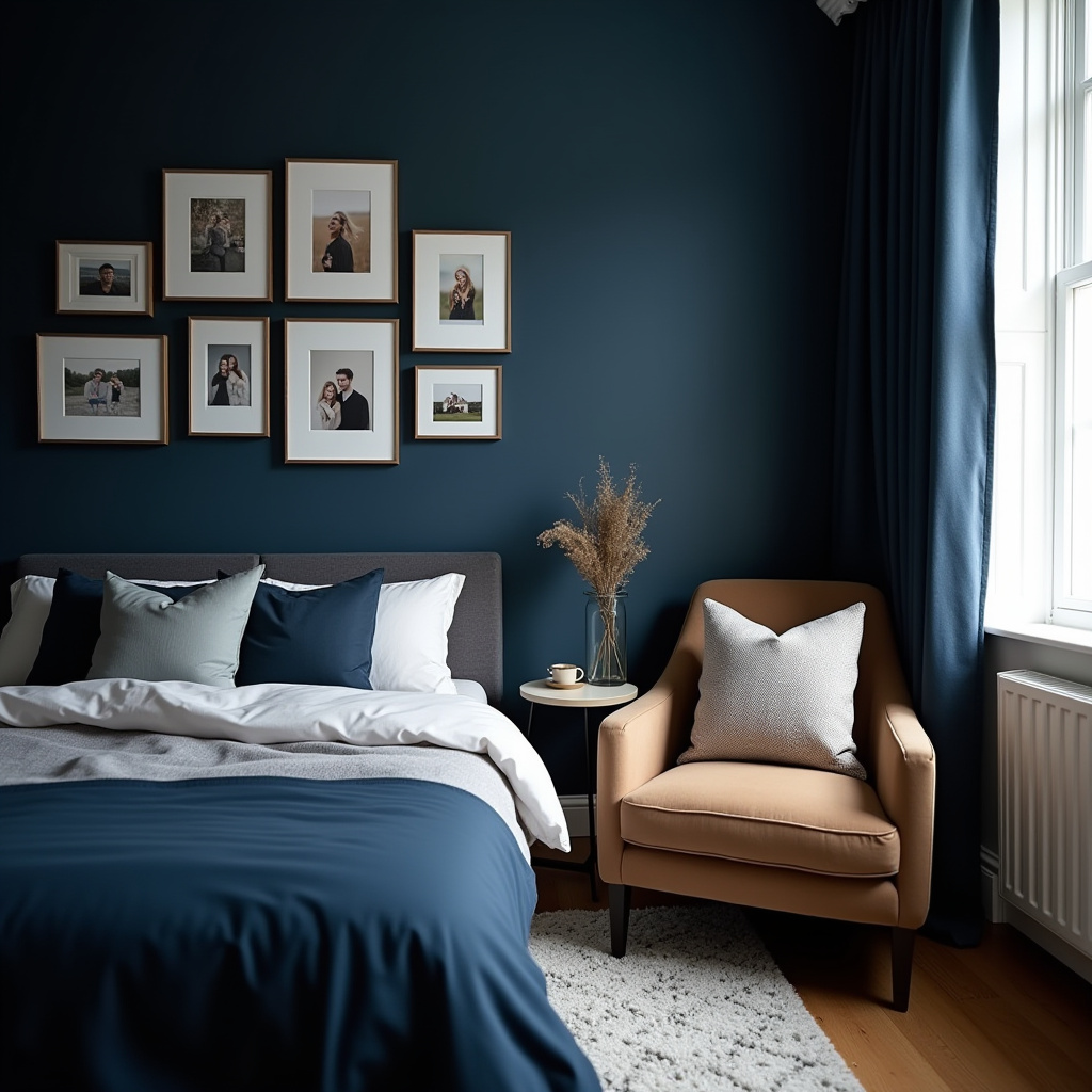 Navy Blue Bedroom Aesthetic 23