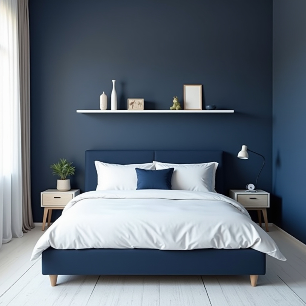 Navy Blue Bedroom Aesthetic 25